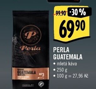Mletá káva Guatemala AH Perla