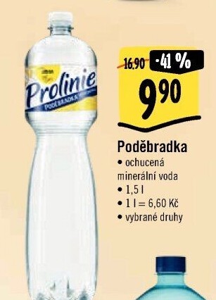 Ochucená voda Poděbradka Prolinie