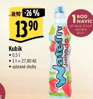 Ochucená voda Waterrr Kubík