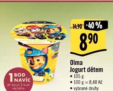 Ochucený jogurt Olma