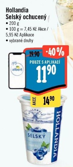 Ochucený jogurt selský Hollandia