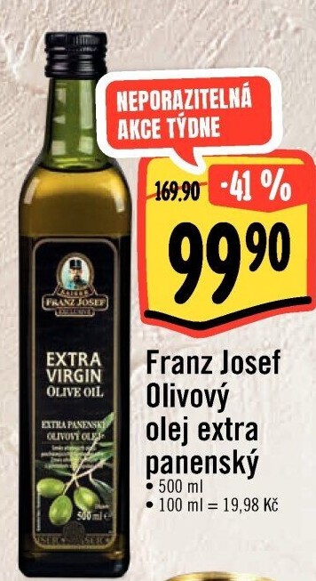 Olivový olej extra panenský Exclusive Franz Josef Kaiser