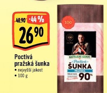 Poctivá pražská šunka nejvyšší jakosti Kostelecké uzeniny