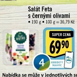 Salát Feta s černými olivami a jogurtovým dresinkem Albert Fresh Bistro