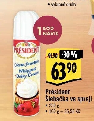 Šlehačka ve spreji Président