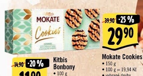 Sušenky Cookies Mokate Caffetteria