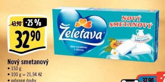 Sýr tavený Nový smetanový Želetava