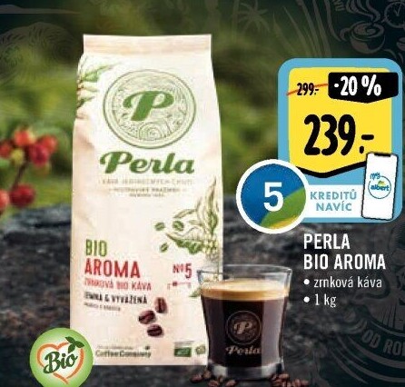 Zrnková káva bio Aroma AH Perla