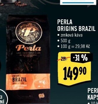 Zrnková káva Brazil AH Perla