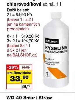 BALTECH Kyselina chlorovodíková solná, 1 l