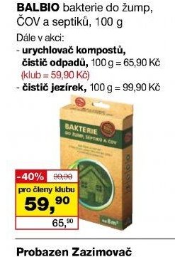 BALBIO bakterie do žump, ČOV a septiků, 100 g