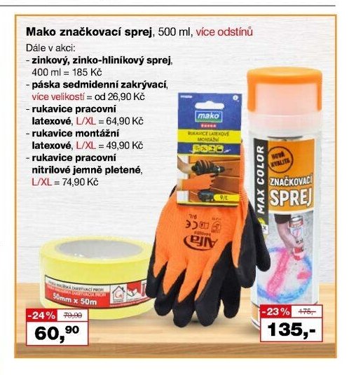 Mako značkovací sprej, 500 ml, více odstínů