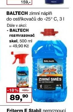 BALTECH zimní náplň do ostřikovačů do -25° C, 3 l