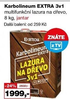 Impregnační nátěr na dřevo Karbolineum Extra 3v1 Detecha