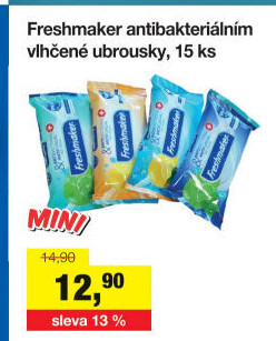 Antibakteriální vlhčené ubrousky Freshmaker