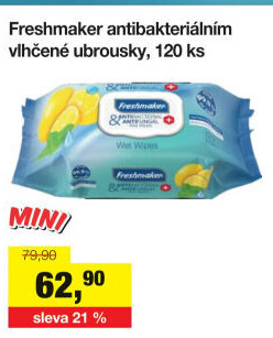 Antibakteriální vlhčené ubrousky Freshmaker