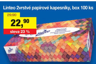 Papírové kapesníčky 2vrstvé Linteo - box