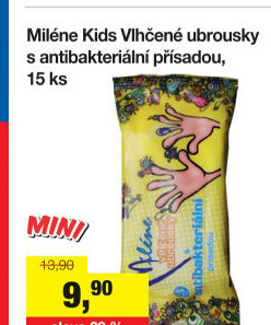 Vlhčené ubrousky antibakteriální Miléne