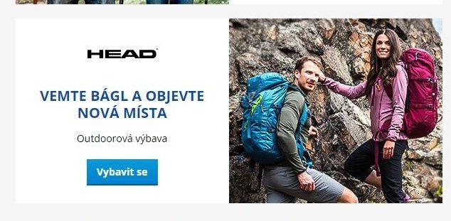 Outdoorová výbava (bágl)
