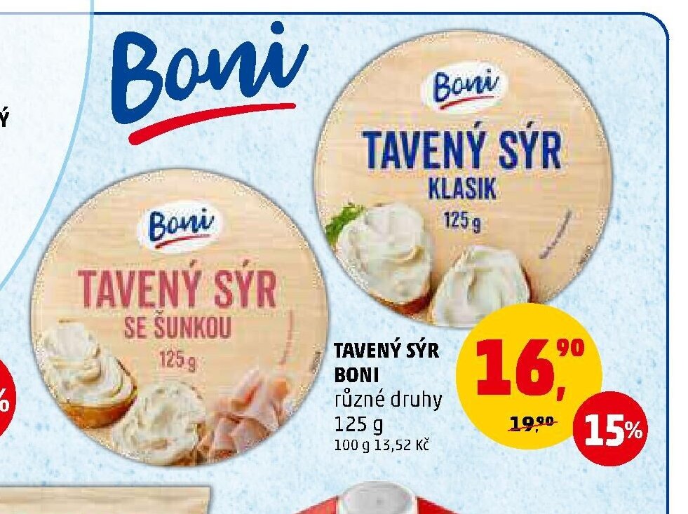 Tavený sýr BONI