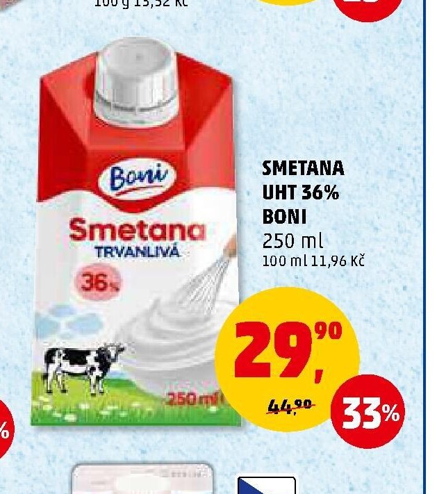 Smetana UHT 36% BONI