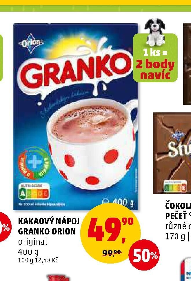 Kakaový nápoj Granko Orion