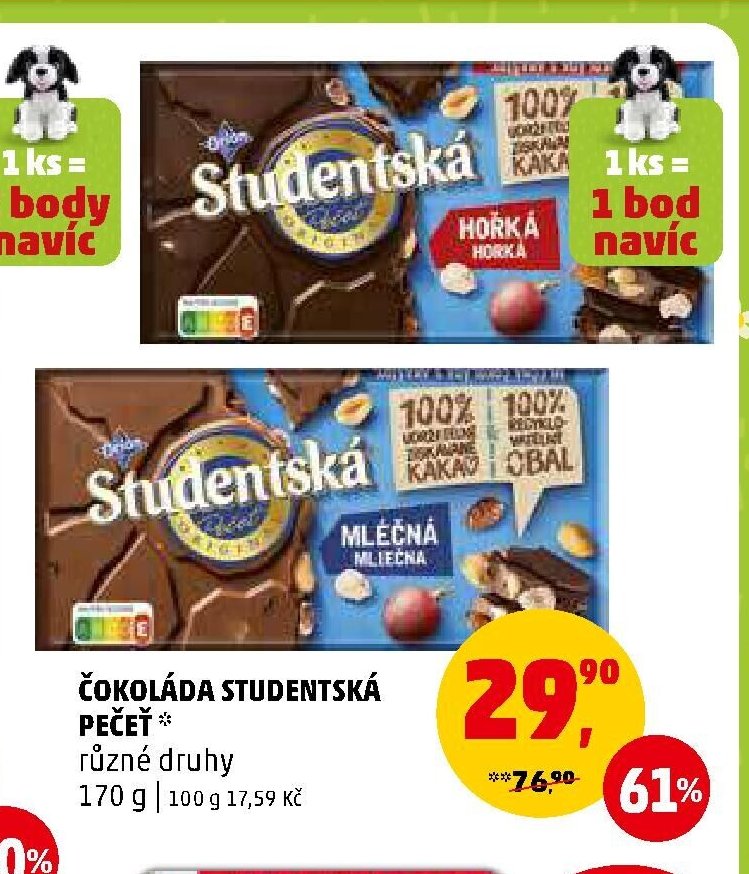 Čokoláda Studentská pečeť