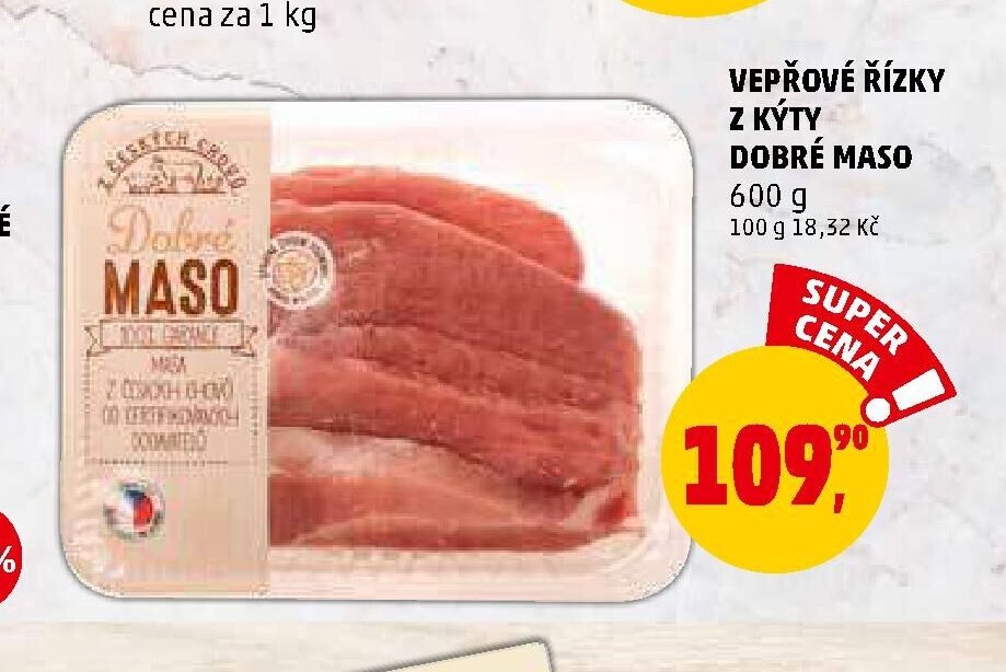 Vepřové řízky z kýty Dobré maso