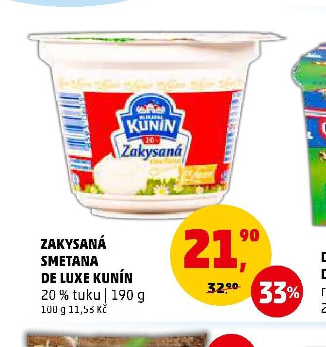 Zakysaná smetana De Luxe Kunín