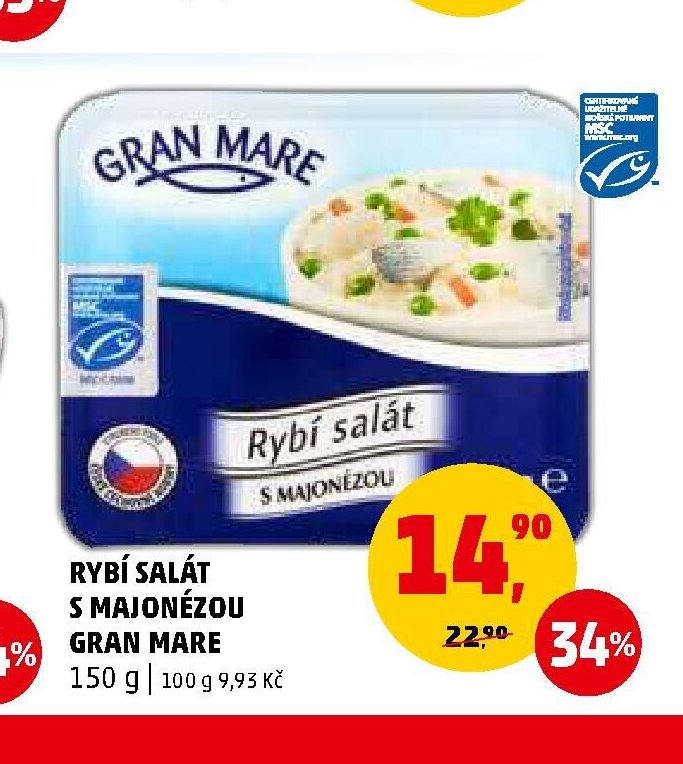 Rybí salát s majonézou Gran Mare