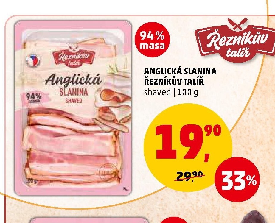 ANGLICKÁ SLANINA ŘEZNÍKŮV TALÍŘ