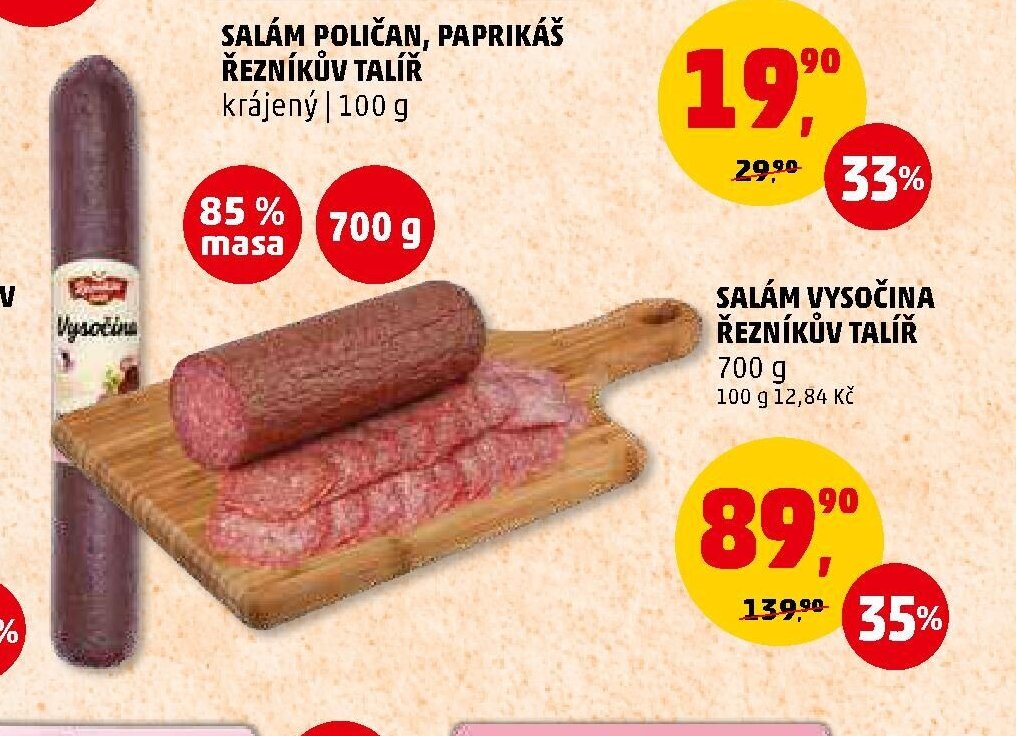SALÁM VYSOČINA ŘEZNÍKŮV TALÍŘ