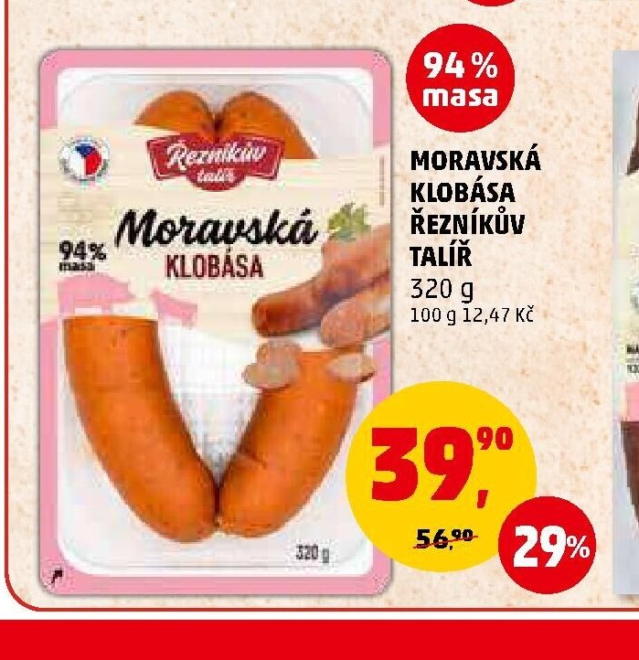 MORAVSKÁ KLOBÁSA ŘEZNÍKŮV TALÍŘ