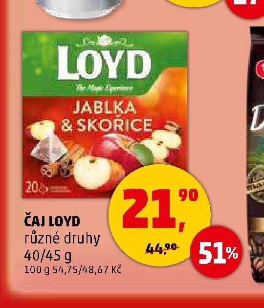 Čaj Loyd jablka & skořice