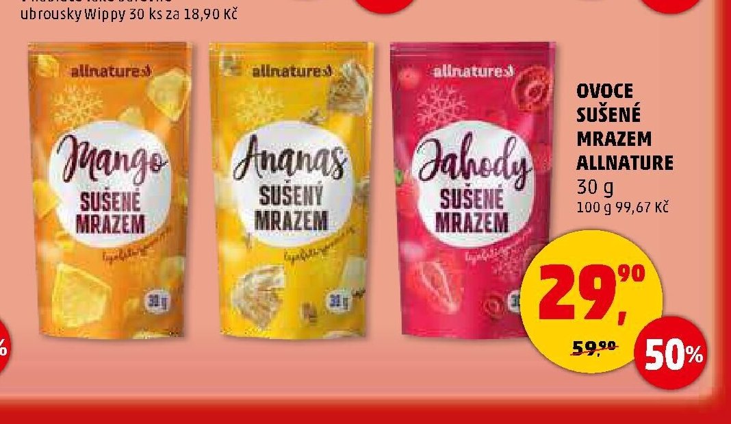 OVOCE SUŠENÉ MRAZEM ALLNATURE