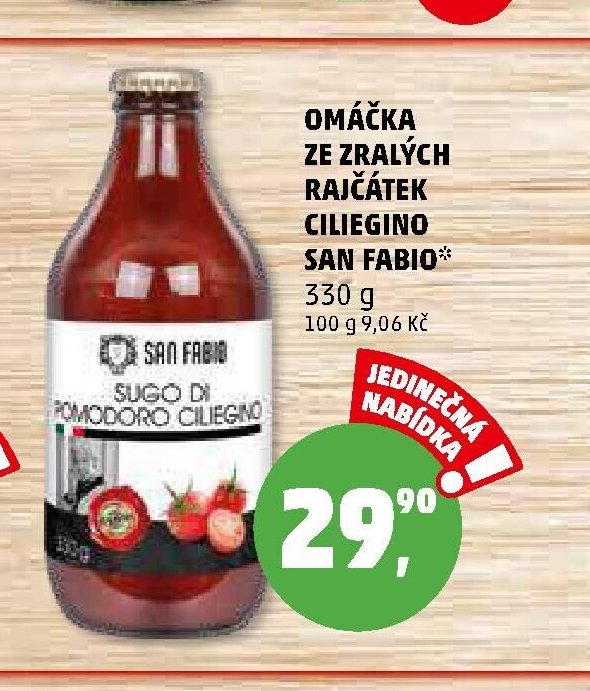 OMÁČKA ZE ZRALÝCH RAJČÁTEK CILIEGINO SAN FABIO