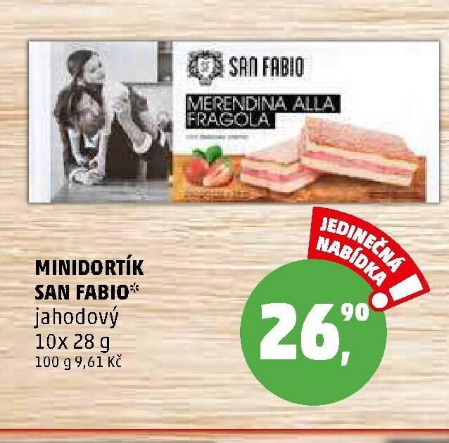 MINIDORTÍK SAN FABIO jahodový