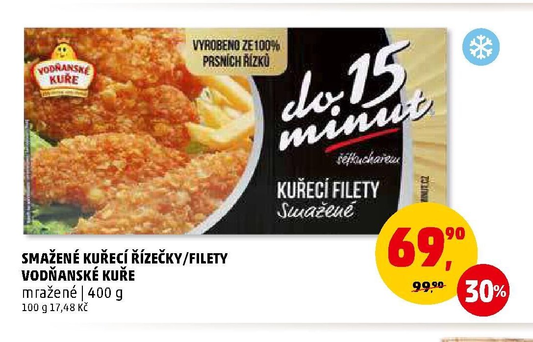 Smažené kuřecí řízečky/filety Vodňanské kuře