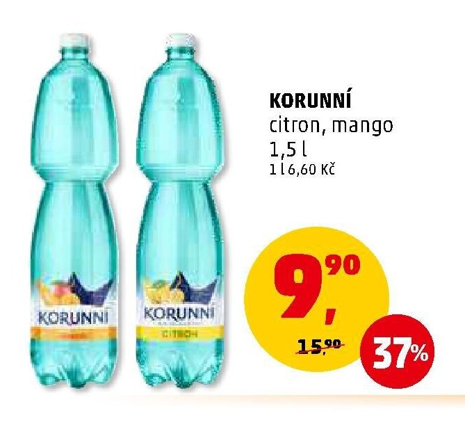Korunní citron, mango 1,5 l
