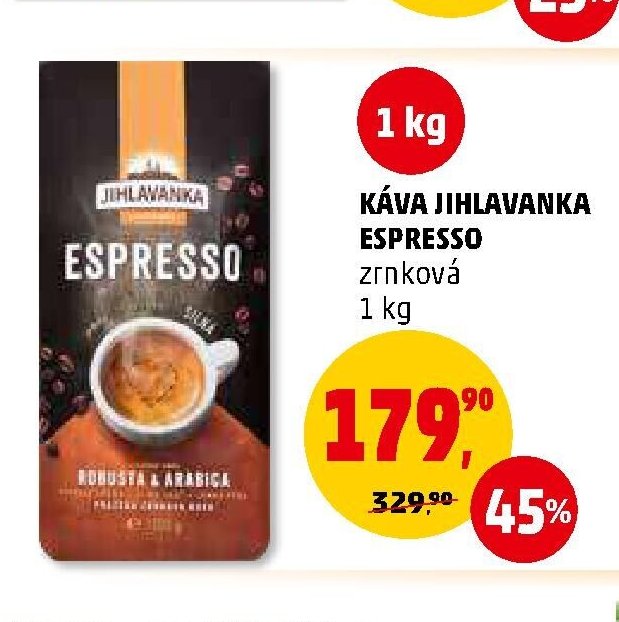 Káva Jihlavanka Espresso zrnková 1 kg