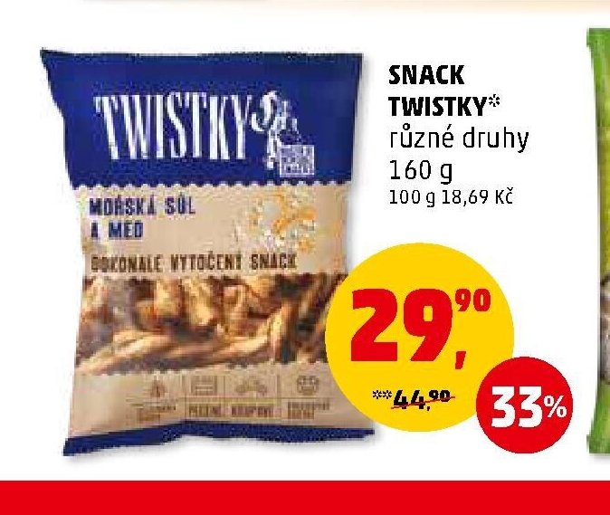 Snack Twistky různé druhy 160 g