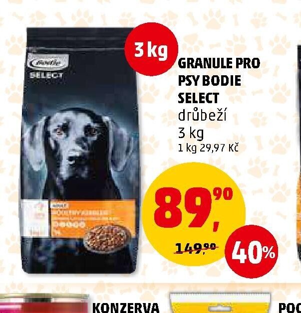 Granule pro psy Bodie Select 3 kg