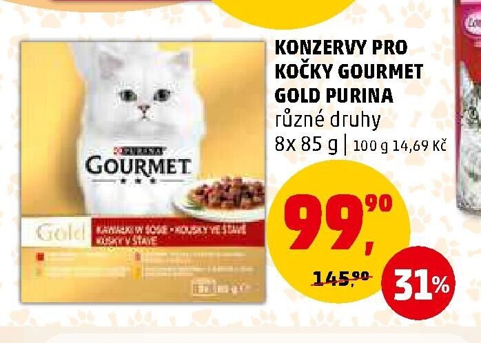 Konzervy pro kočky Gourmet Gold Purina 8x 85 g