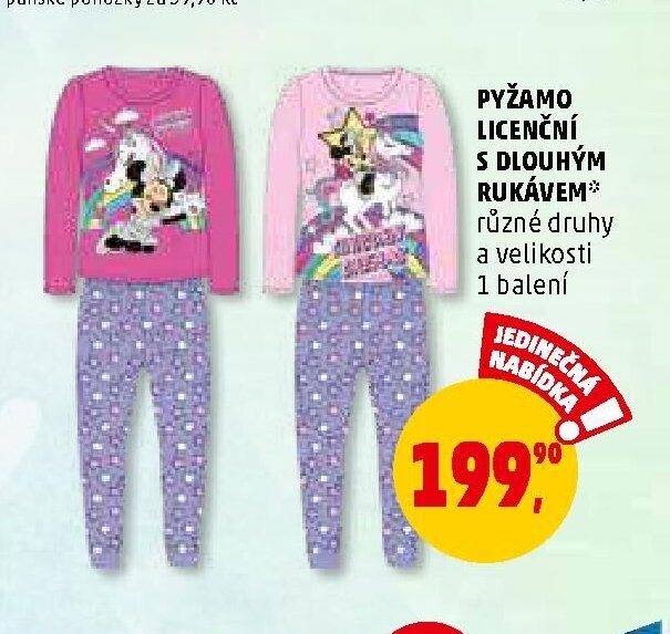 PYŽAMO LICENČNÍ S DLOUHÝM RUKÁVEM