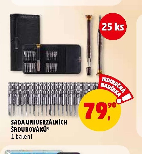 SADA UNIVERZÁLNÍCH ŠROUBOVÁKŮ