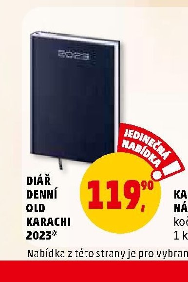 DIÁŘ DENNÍ OLD KARACHI