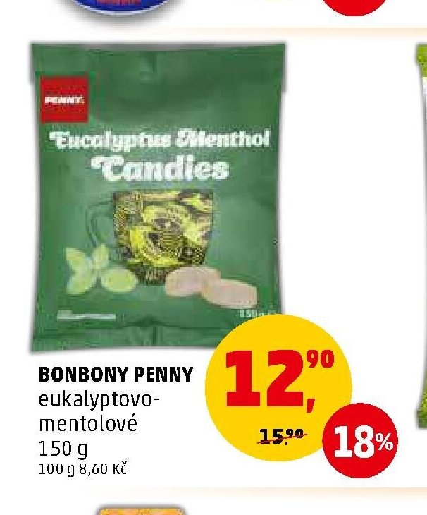 BONBONY PENNY eukalyptovo-mentolové