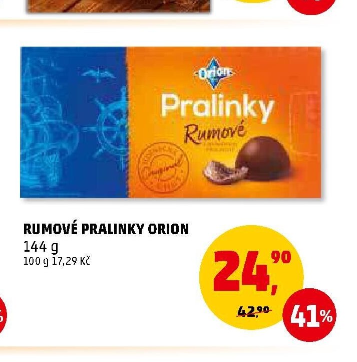 RUMOVÉ PRALINKY ORION