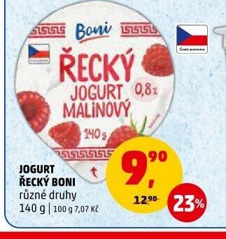 Jogurt řecký Boni různé druhy 140 g
