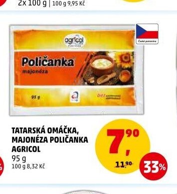 Tatarská omáčka, majonéza Poličanka Agricol